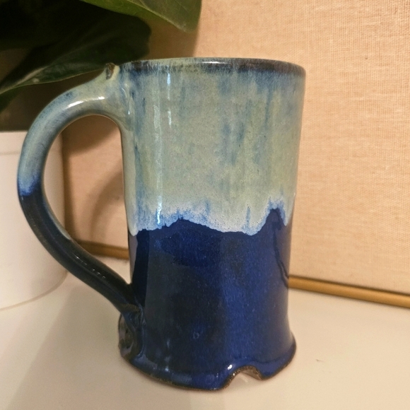 Rottenstone Blue Pottery Stoneware Mug Arroyo SecoTaos NM Scott Rutherford FSR - Picture 2 of 10